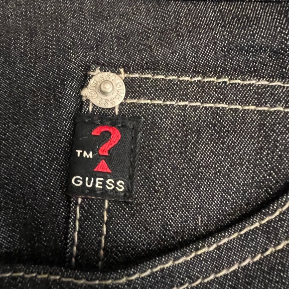 GUESS silver flat stud Embellished Black Jeans - Picture 5 of 6